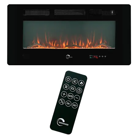 Sannover  Kaminofen mit LED-Flammeneffekt Valtaia Plat 2000 W / 102 cm