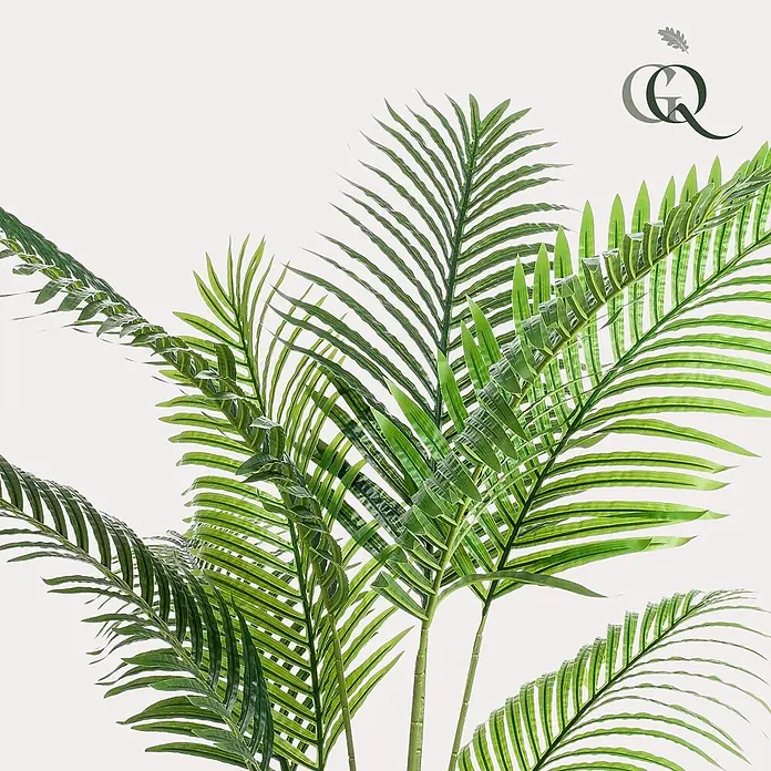 Florora Kunstpflanze Kentia-Palme - Höhe: 160 cm, Holz - Künstliche grüne Palmblätter zur Dekoration.