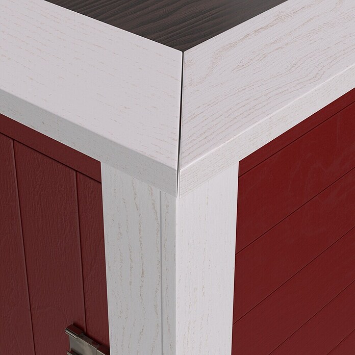 Weka Profi-Hochbeet (Mit Stauraum, 205 x 79 x 81 cm, Schwedenrot)
