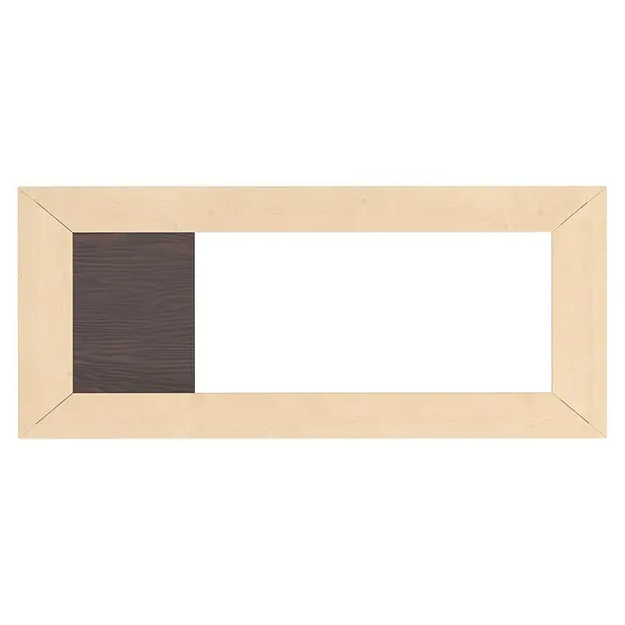 Weka Hochbeet - 205 x 79 x 81 cm, Holz, Natur - Rechteckiger heller Holzrahmen mit dunklem Holzabschnitt auf der linken Seite.