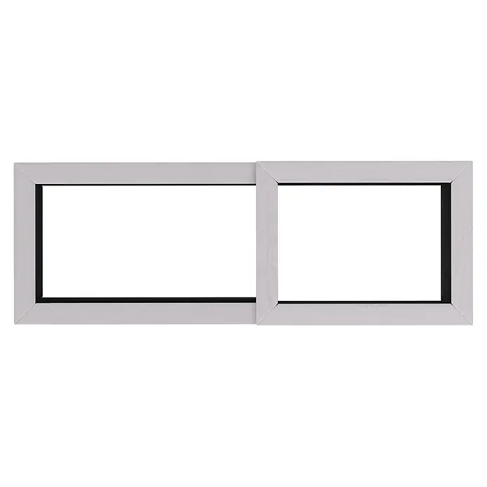 Weka Hochbeet - 205 x 79 x 81 cm, Holz, Anthrazit/Weiß, Stufenhochbeet - Zwei weiße Holzfensterrahmen.