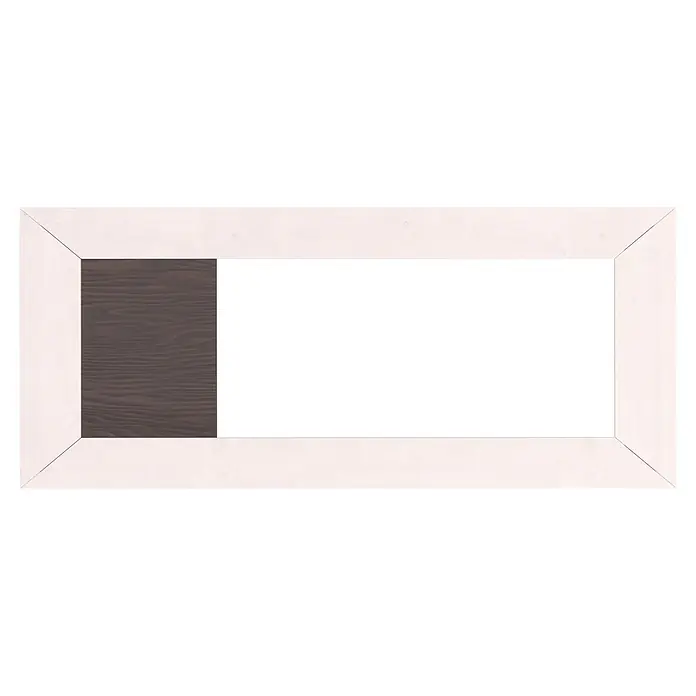 Weka Hochbeet - 205 x 79 x 81 cm, Holz, Grau/Weiß - Weiß lasierter Holzrahmen mit integrierter dunkelbrauner Holzplatte.