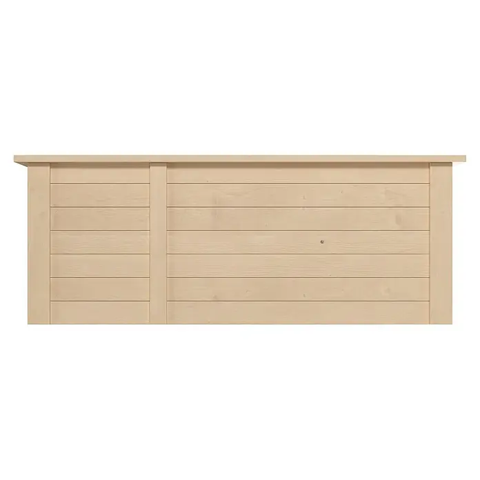 Weka Hochbeet - 205 x 79 x 81 cm, Holz, Natur - Helle Holzplatte mit horizontalen Brettern und vertikaler Zierleiste.