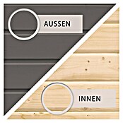 Karibu Gartenhaus (Terragrau, Holz, 3,02 m², Mit Anbau)