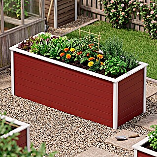 Weka Hochbeet C (205 x 80 x 81 cm, Holz, Schwedenrot/Weiß)