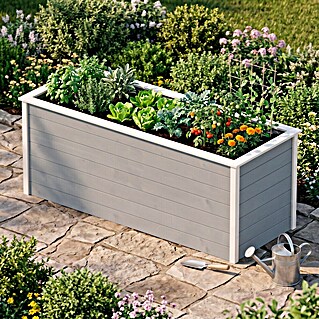 Weka Hochbeet C (205 x 80 x 81 cm, Holz, Grau/Weiß)