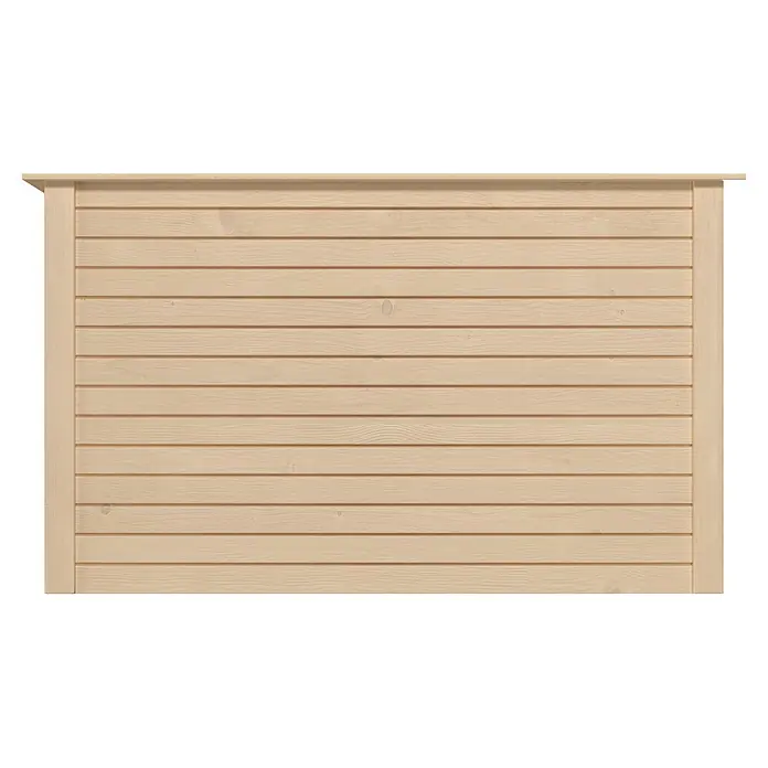 Weka Hochbeet 669 - 91 x 131 x 81 cm, Holz, Natur - Helles Holzpaneel mit horizontalen Lamellen und Rahmen.
