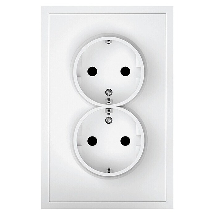 Commel Vtičnica - dvojna Adria  (Bela, Plastika, Podometna montaža) | 3211 - Markenschalter innen UP | CBCA - Markenschalter | CBC - Schalterserien | CB - Elektroinstallation | C - Elektro | BAUHAUS