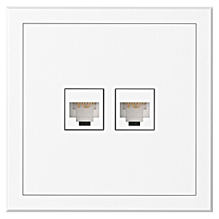 Commel Univerzalna omrežna priključna vtičnica RJ45, Adria (2-krat, Bela, Podometna montaža)