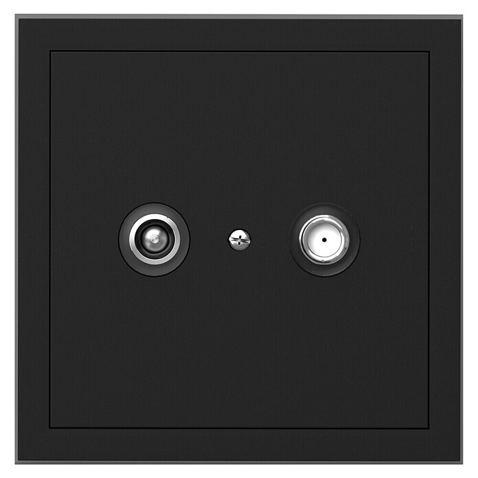 Commel Antenska vtičnica TV/SAT Adria  (Črna, Plastika, Podometna montaža) | 3211 - Markenschalter innen UP | CBCA - Markenschalter | CBC - Schalterserien | CB - Elektroinstallation | C - Elektro | BAUHAUS