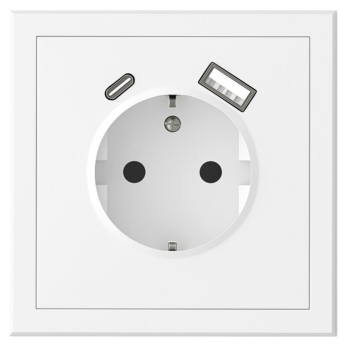 Commel USB vtičnica Adria  (Bela, Plastika, Podometna montaža) | 3211 - Markenschalter innen UP | CBCA - Markenschalter | CBC - Schalterserien | CB - Elektroinstallation | C - Elektro | BAUHAUS