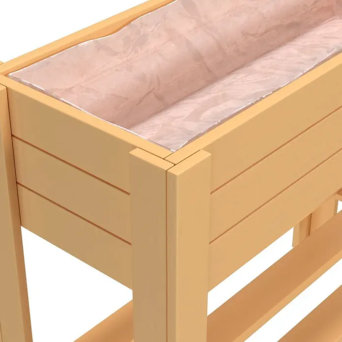 Wagner System GreenFamily Hochbeet GreenBOX light - 83 x 34,5 x 70 cm, Holz, Natur - Helles Holz-Hochbeet mit einer transparenten Schutzfolie.