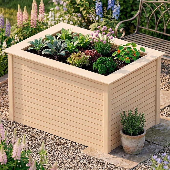 Weka Hochbeet 669 (91 x 131 x 81 cm, Holz, Natur) | BAUHAUS