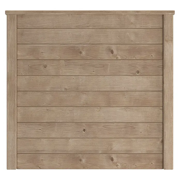 T & J Hochbeet Veijle - 85 x 125 x 80 cm, Holz, Hellbraun - Hellbraune Holzplatte mit horizontalen Brettern, oben und seitlich gerahmt.