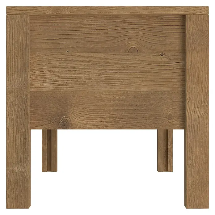 T & J Hochbeet Jens - 72 x 192 x 72 cm, Holz, Braun - Hellbraune Möbelunterseite aus Holz mit sichtbarer Maserung und Ästen.