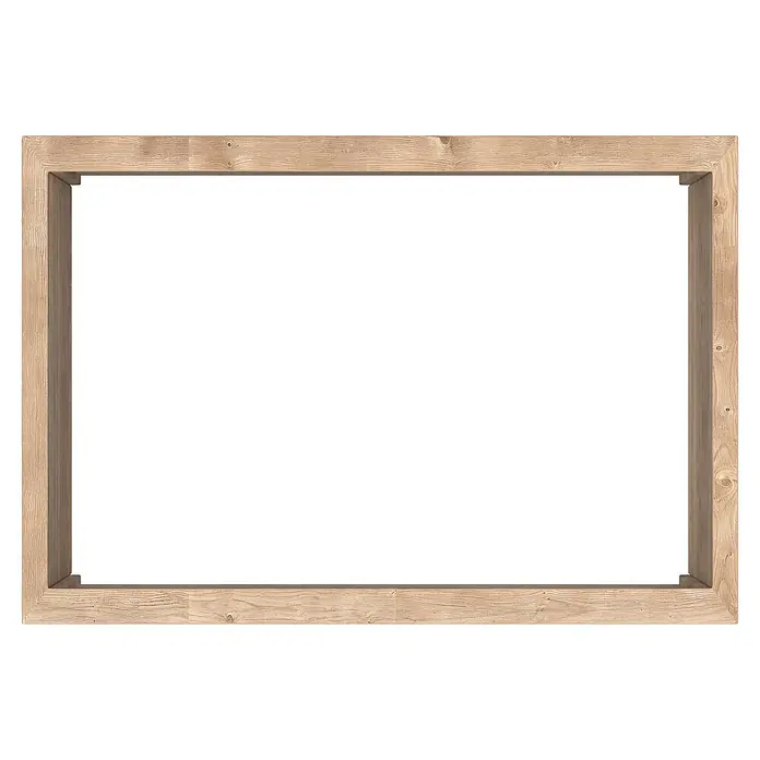 T & J Hochbeet Veijle - 85 x 125 x 80 cm, Holz, Hellbraun - Heller Holzrahmen mit natürlicher Maserung, mittig leer.