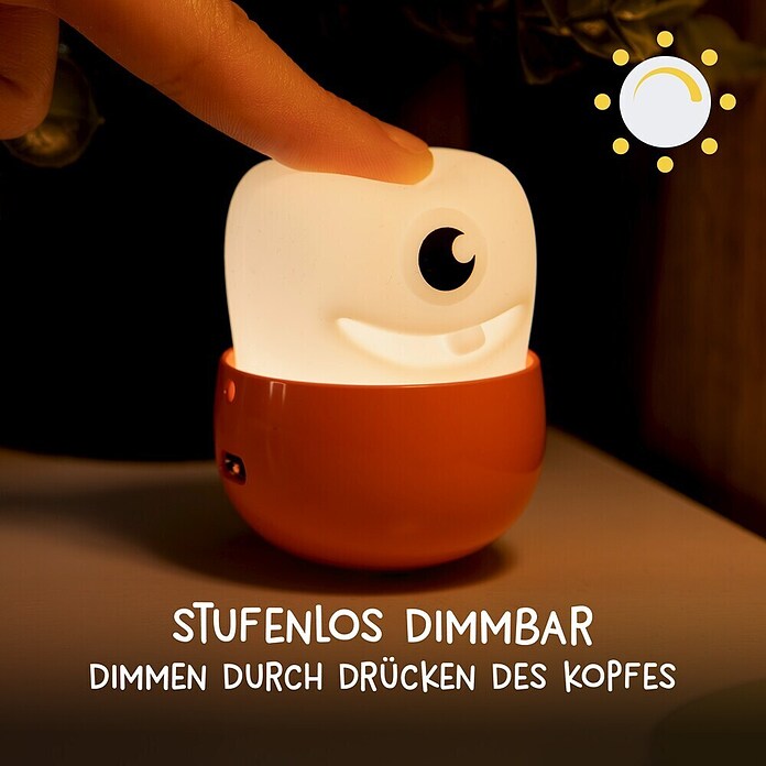 MegaLight LED-Nachtlicht Mystery Lights Eggys Monster (0,2 W, L x B x H: 70 x 65 x 65 mm, RGBW, 1 Stk.) | BAUHAUS