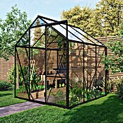 Kas Kate I Full Option pakket (Buitenmaat incl. dakoverstek (b x d): 192 x 192 cm, Materiaal zijwand: Glas, 3 mm, Zwart) | BAUHAUS