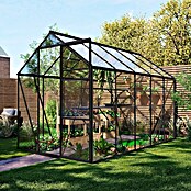Kas Kate III Full Option pakket (Buitenmaat incl. dakoverstek (b x d): 192 x 314 cm, Materiaal zijwand: Glas, 3 mm, Zwart) | BAUHAUS