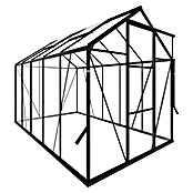 Kas Kate III Full Option pakket (Buitenmaat incl. dakoverstek (b x d): 192 x 314 cm, Materiaal zijwand: Glas, 3 mm, Zwart) | BAUHAUS