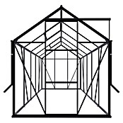 Kas Kate III Full Option pakket (Buitenmaat incl. dakoverstek (b x d): 192 x 314 cm, Materiaal zijwand: Glas, 3 mm, Zwart) | BAUHAUS