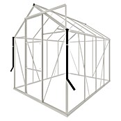 Kas Kate II Full Option pakket (Buitenmaat incl. dakoverstek (b x d): 192 x 253 cm, Materiaal zijwand: Glas, 3 mm, Wit) | BAUHAUS