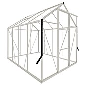 Kas Kate II Full Option pakket (Buitenmaat incl. dakoverstek (b x d): 192 x 253 cm, Materiaal zijwand: Glas, 3 mm, Wit) | BAUHAUS