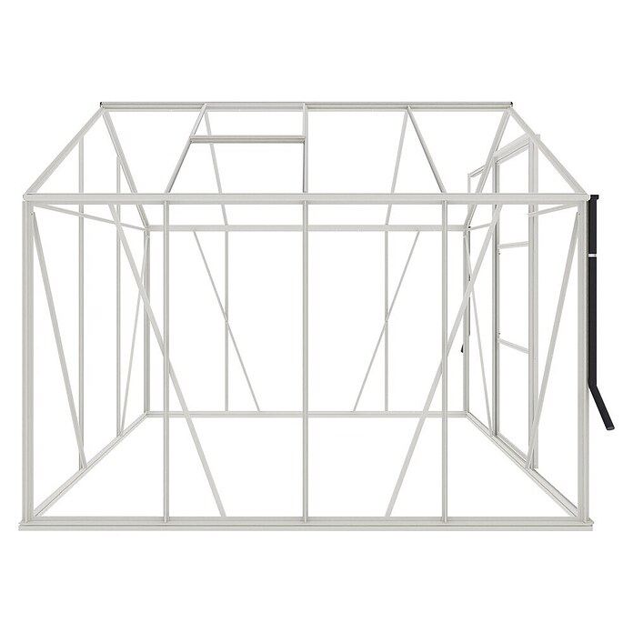 Kas Kate II Full Option pakket (Buitenmaat incl. dakoverstek (b x d): 192 x 253 cm, Materiaal zijwand: Glas, 3 mm, Wit) | BAUHAUS