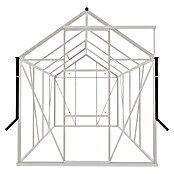Kas Kate II Full Option pakket (Buitenmaat incl. dakoverstek (b x d): 192 x 253 cm, Materiaal zijwand: Glas, 3 mm, Wit) | BAUHAUS