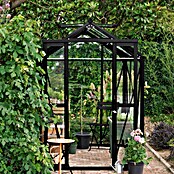 Kas Anne III Full Option pakket (Buitenmaat incl. dakoverstek (b x d): 149,8 x 289,9 cm, Materiaal zijwand: Glas, 3 mm, Zwart) | BAUHAUS