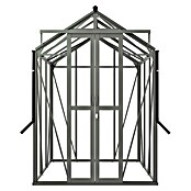 Kas Anne II Full Option pakket (Buitenmaat incl. dakoverstek (b x d): 149,8 x 220,1 cm, Materiaal zijwand: Glas, 3 mm, Groengrijs) | BAUHAUS