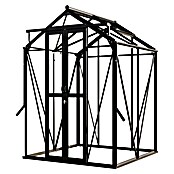 Kas Anne I Full Option pakket (Buitenmaat incl. dakoverstek (b x d): 149,8 x 150,7 cm, Materiaal zijwand: Glas, 3 mm, Zwart) | BAUHAUS