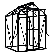 Kas Anne I Full Option pakket (Buitenmaat incl. dakoverstek (b x d): 149,8 x 150,7 cm, Materiaal zijwand: Glas, 3 mm, Zwart) | BAUHAUS