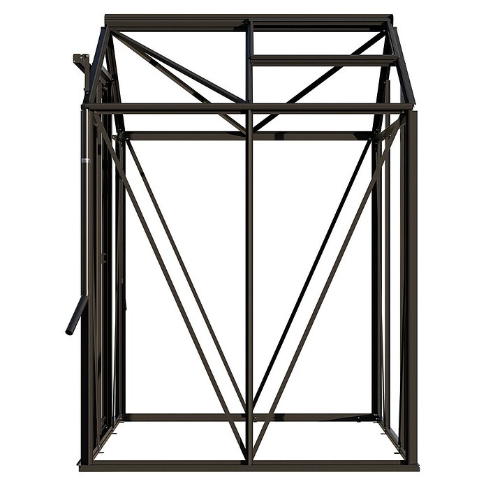 Kas Anne I Full Option pakket (Buitenmaat incl. dakoverstek (b x d): 149,8 x 150,7 cm, Materiaal zijwand: Glas, 3 mm, Zwart) | BAUHAUS