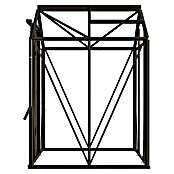 Kas Anne I Full Option pakket (Buitenmaat incl. dakoverstek (b x d): 149,8 x 150,7 cm, Materiaal zijwand: Glas, 3 mm, Zwart) | BAUHAUS