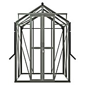 Kas Anne I Full Option pakket (Buitenmaat incl. dakoverstek (b x d): 149,8 x 150,7 cm, Materiaal zijwand: Glas, 3 mm, Groengrijs) | BAUHAUS
