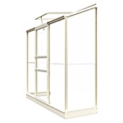 Kas Emma II (Buitenmaat incl. dakoverstek (b x d): 194 x 69 cm, Materiaal zijwand: Glas, 3 mm, Wit) | BAUHAUS