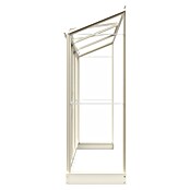 Kas Emma II (Buitenmaat incl. dakoverstek (b x d): 194 x 69 cm, Materiaal zijwand: Glas, 3 mm, Wit) | BAUHAUS