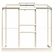 Kas Emma II (Buitenmaat incl. dakoverstek (b x d): 194 x 69 cm, Materiaal zijwand: Glas, 3 mm, Wit) | BAUHAUS