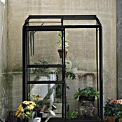 Kas Emma I (Buitenmaat incl. dakoverstek (b x d): 132 x 69 cm, Materiaal zijwand: Glas, 3 mm, Zwart) | BAUHAUS