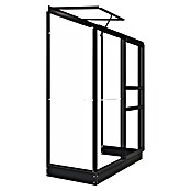 Kas Emma I (Buitenmaat incl. dakoverstek (b x d): 132 x 69 cm, Materiaal zijwand: Glas, 3 mm, Zwart) | BAUHAUS