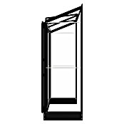 Kas Emma I (Buitenmaat incl. dakoverstek (b x d): 132 x 69 cm, Materiaal zijwand: Glas, 3 mm, Zwart) | BAUHAUS