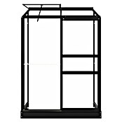 Kas Emma I (Buitenmaat incl. dakoverstek (b x d): 132 x 69 cm, Materiaal zijwand: Glas, 3 mm, Zwart) | BAUHAUS