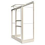 Kas Emma I (Buitenmaat incl. dakoverstek (b x d): 132 x 69 cm, Materiaal zijwand: Glas, 3 mm, Wit) | BAUHAUS