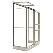 Kas Emma I (Buitenmaat incl. dakoverstek (b x d): 132 x 69 cm, Materiaal zijwand: Glas, 3 mm, Wit) | BAUHAUS