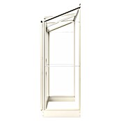 Kas Emma I (Buitenmaat incl. dakoverstek (b x d): 132 x 69 cm, Materiaal zijwand: Glas, 3 mm, Wit) | BAUHAUS