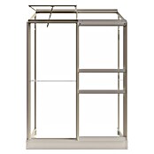 Kas Emma I (Buitenmaat incl. dakoverstek (b x d): 132 x 69 cm, Materiaal zijwand: Glas, 3 mm, Wit) | BAUHAUS