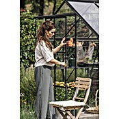 Kas Kate II Full Option pakket (Buitenmaat incl. dakoverstek (b x d): 192 x 253 cm, Materiaal zijwand: Glas, 3 mm, Zwart) | BAUHAUS