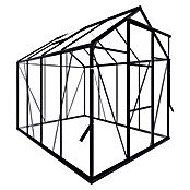 Kas Kate II Full Option pakket (Buitenmaat incl. dakoverstek (b x d): 192 x 253 cm, Materiaal zijwand: Glas, 3 mm, Zwart) | BAUHAUS