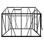 Kas Kate II Full Option pakket (Buitenmaat incl. dakoverstek (b x d): 192 x 253 cm, Materiaal zijwand: Glas, 3 mm, Zwart) | BAUHAUS
